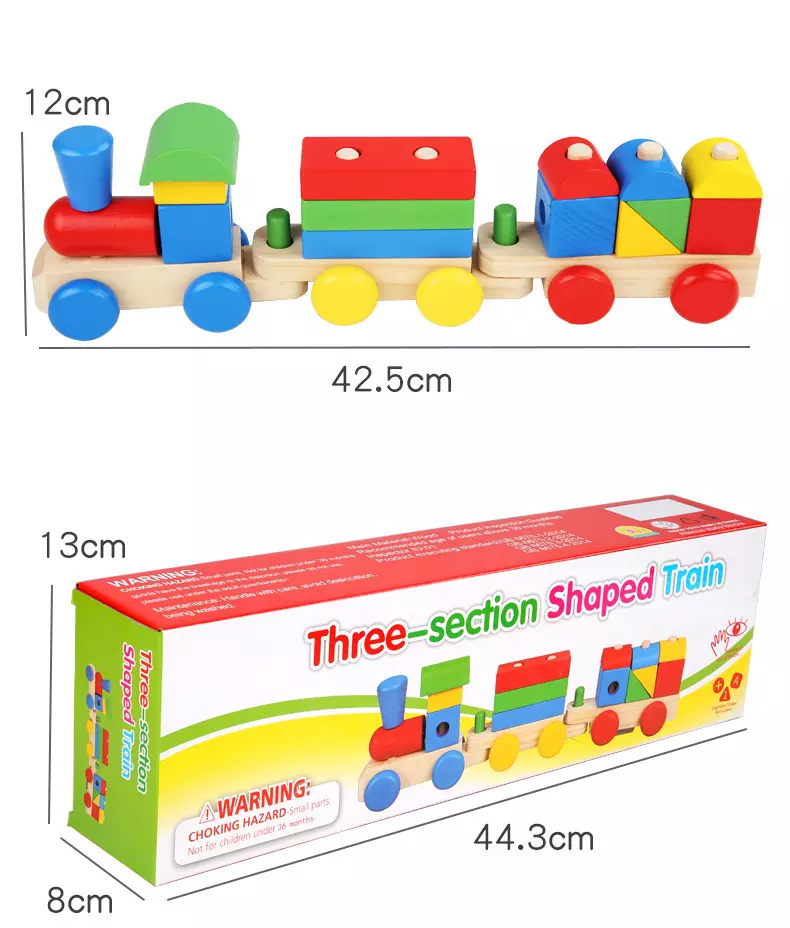 Tren de madera de juguete